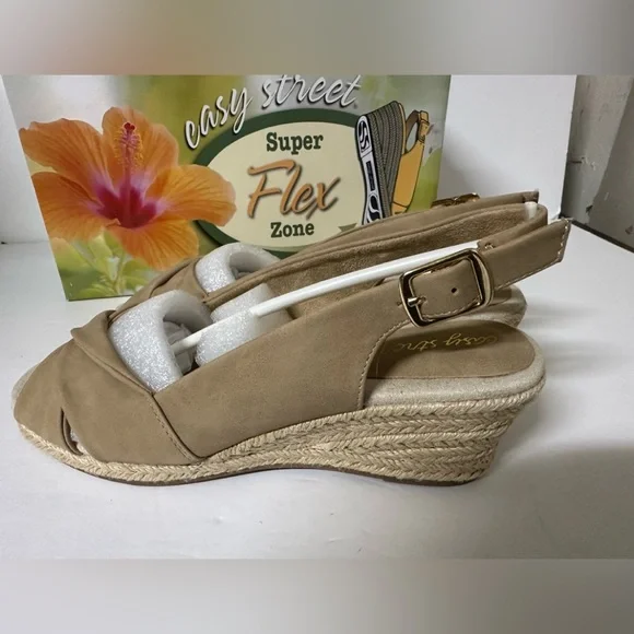 Easy Street Womens Maureen Wedge Sandals Size 8 - Picture 4 of 7